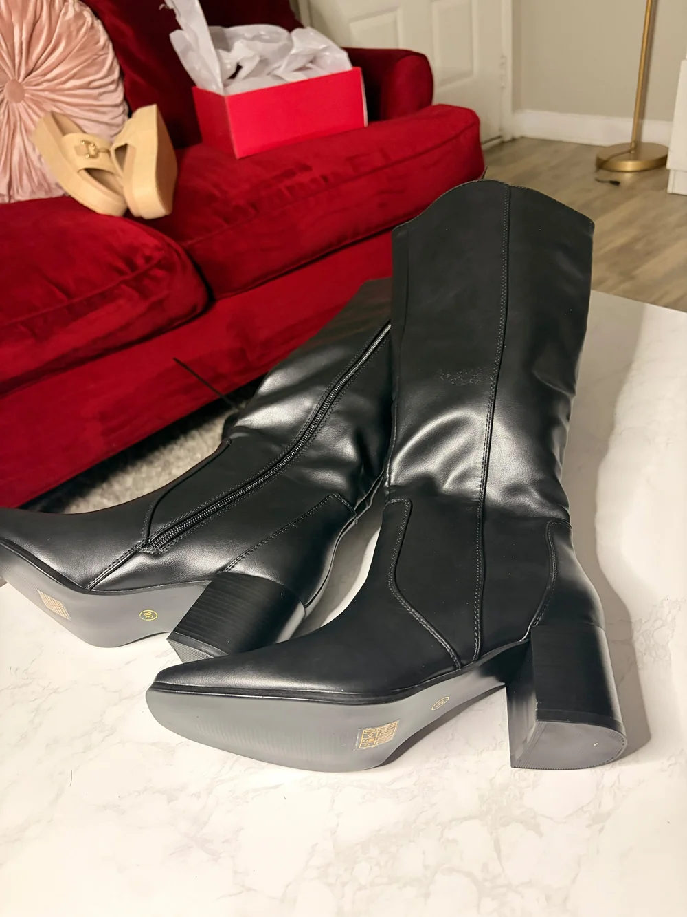 Women's Black Over-the-Knee Stretch Boot